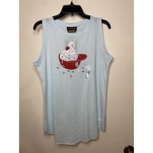 Baseballism NWT Women Sleeveless shirt size Large Blue